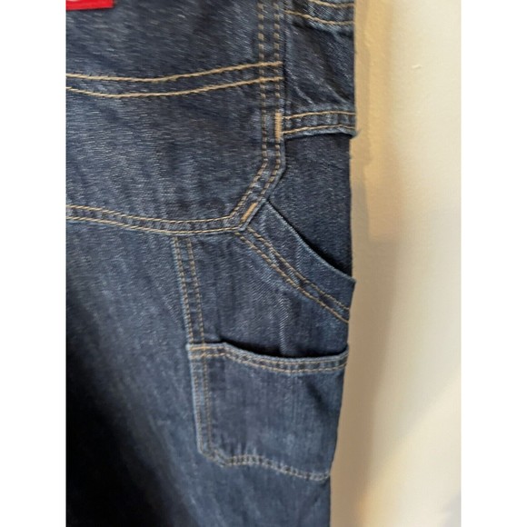 VINTAGE Dickies Denim Oversized Dungarees Overalls Size L US 14/16 Euro 42/44 - Picture 10 of 12
